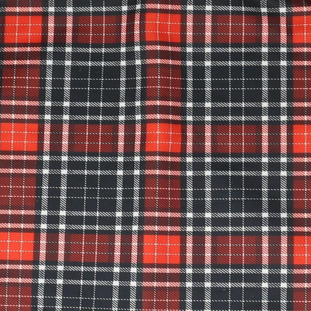 Missguided Womens Multicoloured Plaid Polyester Skater Skirt Size 10