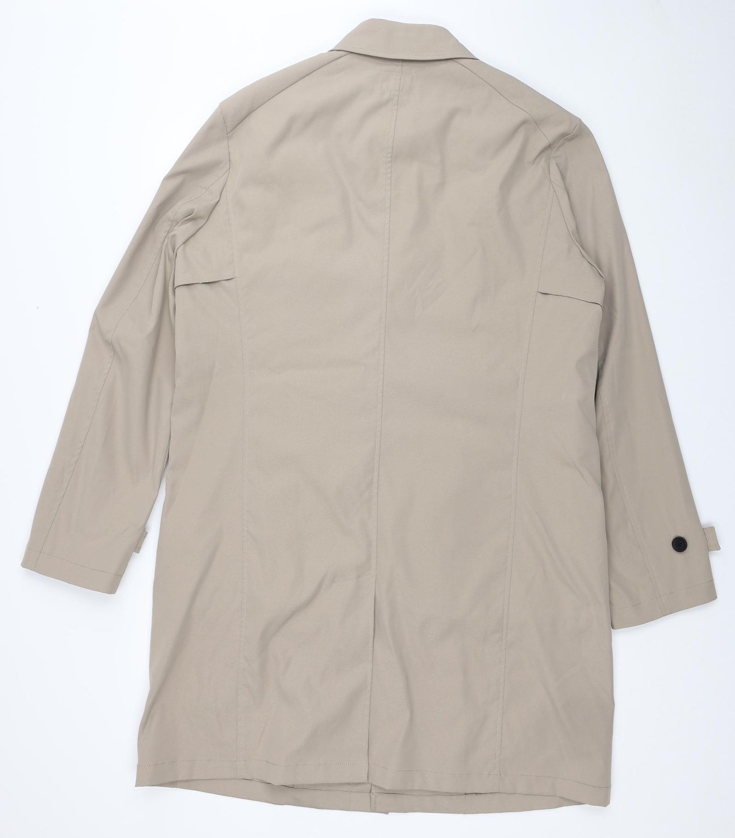 Guards London Mens Beige Trench Coat Coat Size S Button