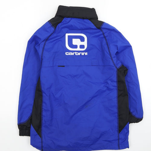 Carbrini Boys Blue Colourblock Windbreaker Coat Size M Zip - Scunthorpe United F.C
