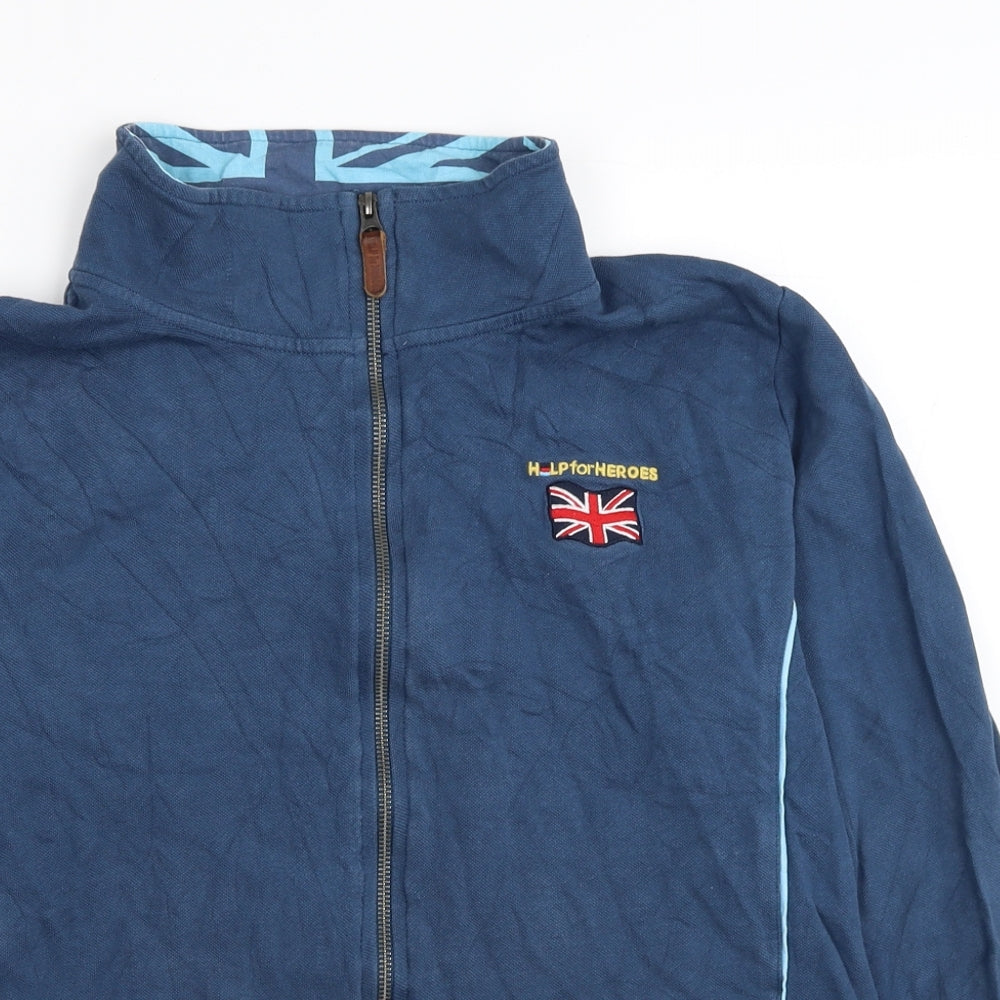 Help For Heroes Womens Blue Cotton Full Zip Sweatshirt Size 18 Zip