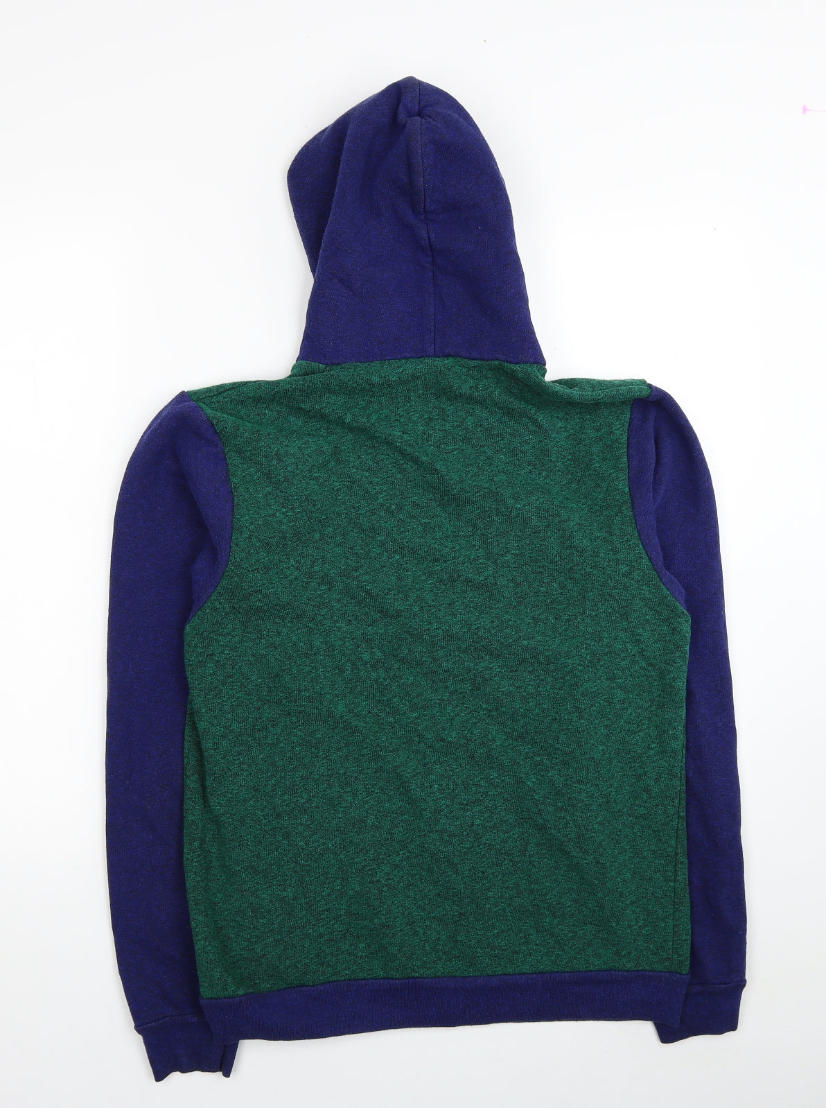 American Apparel Mens Green Polyester Full Zip Hoodie Size M - Colorblock Pattern