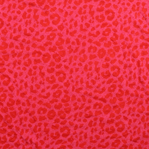 Roman Womens Pink Animal Print Viscose Pullover Sweatshirt Size 18 Pullover - Leopard Print