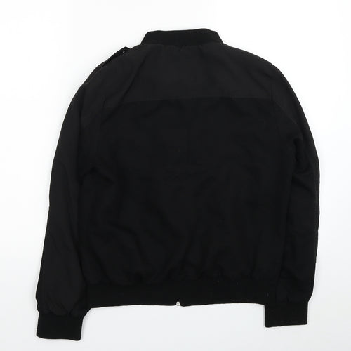 Anita & Green Womens Black Bomber Jacket Jacket Size M Zip