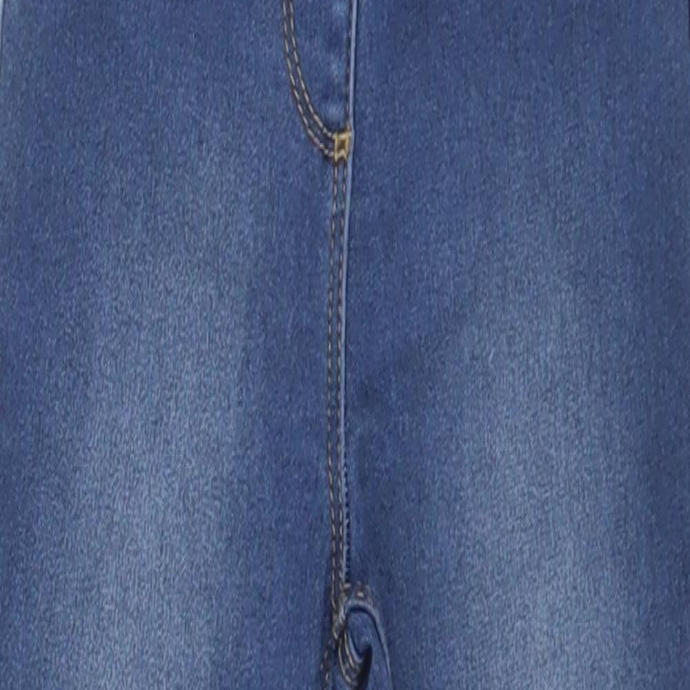 George Girls Blue Cotton Jegging Jeans Size 5-6 Years Regular Pullover