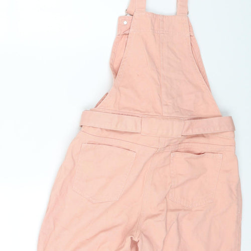 NEXT Girls Pink Cotton Dungaree One-Piece Size 16 Years Button