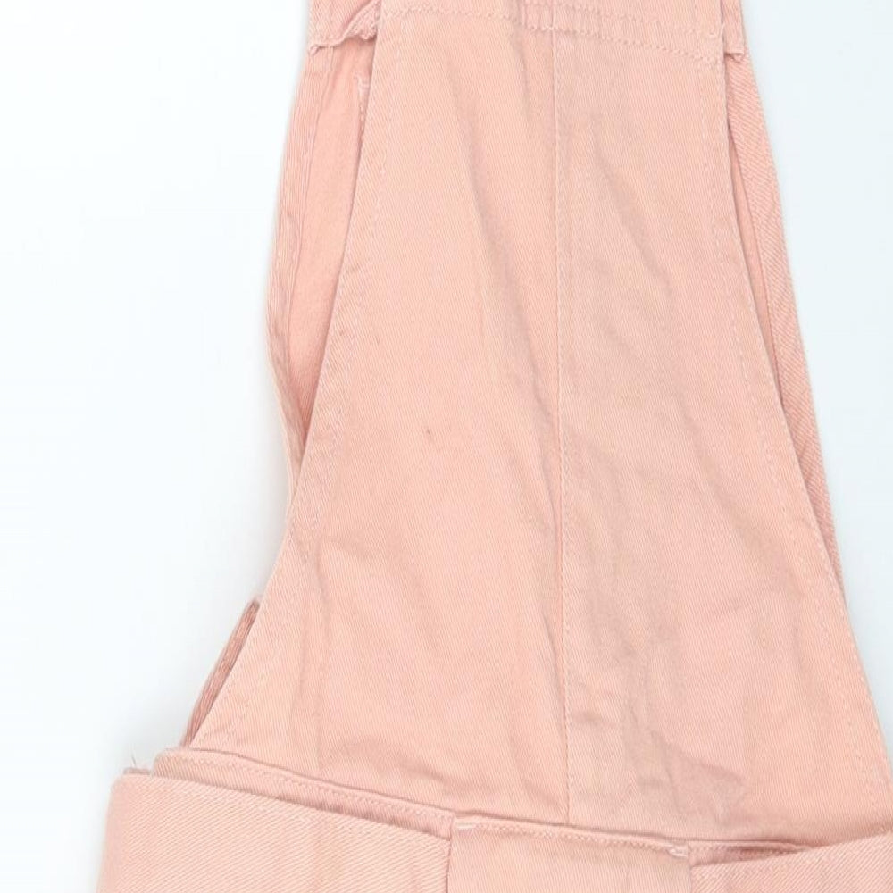 NEXT Girls Pink Cotton Dungaree One-Piece Size 16 Years Button