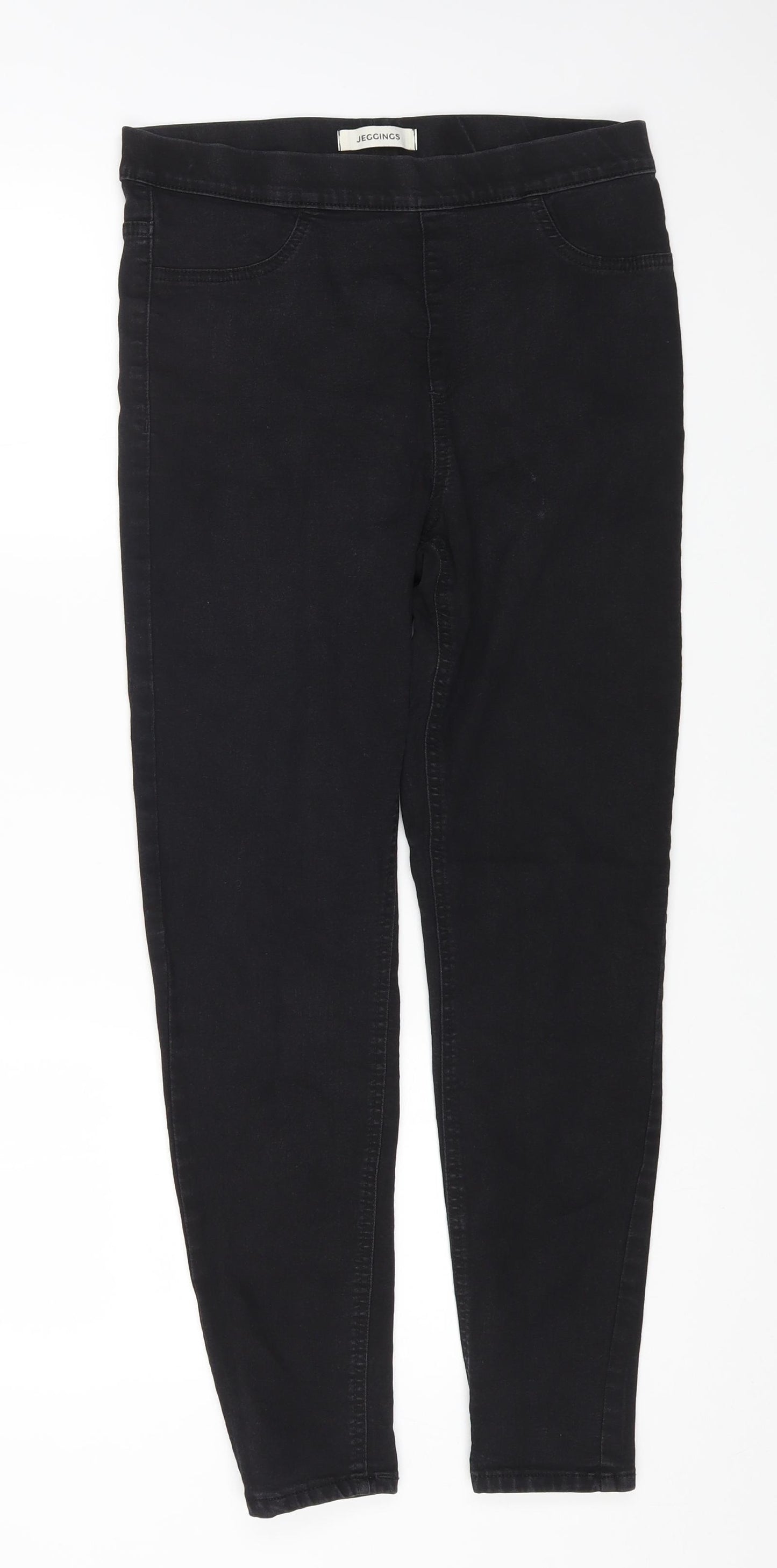 Marks and Spencer Womens Black Cotton Jegging Jeans Size 12 L25 in Regular