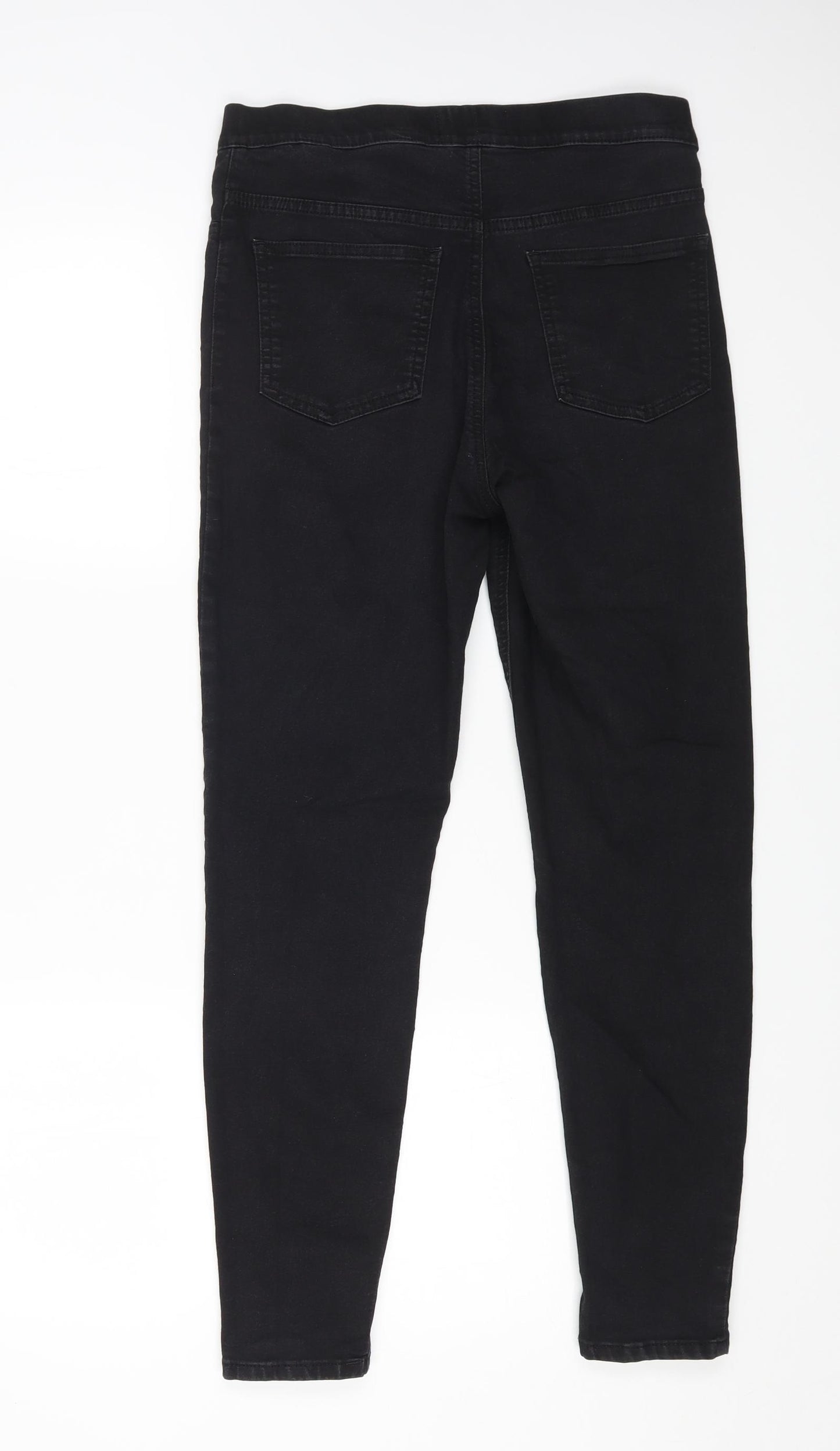 Marks and Spencer Womens Black Cotton Jegging Jeans Size 12 L25 in Regular