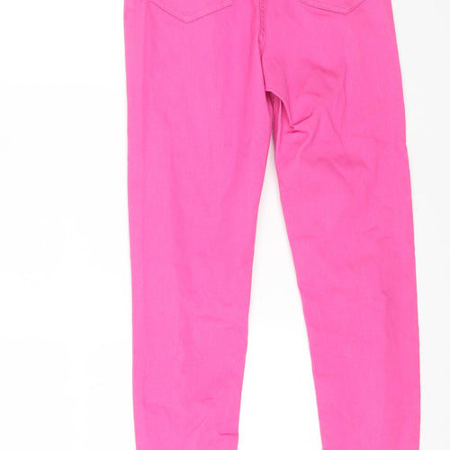 Marks and Spencer Womens Pink Cotton Jegging Jeans Size 6 L27 in Regular