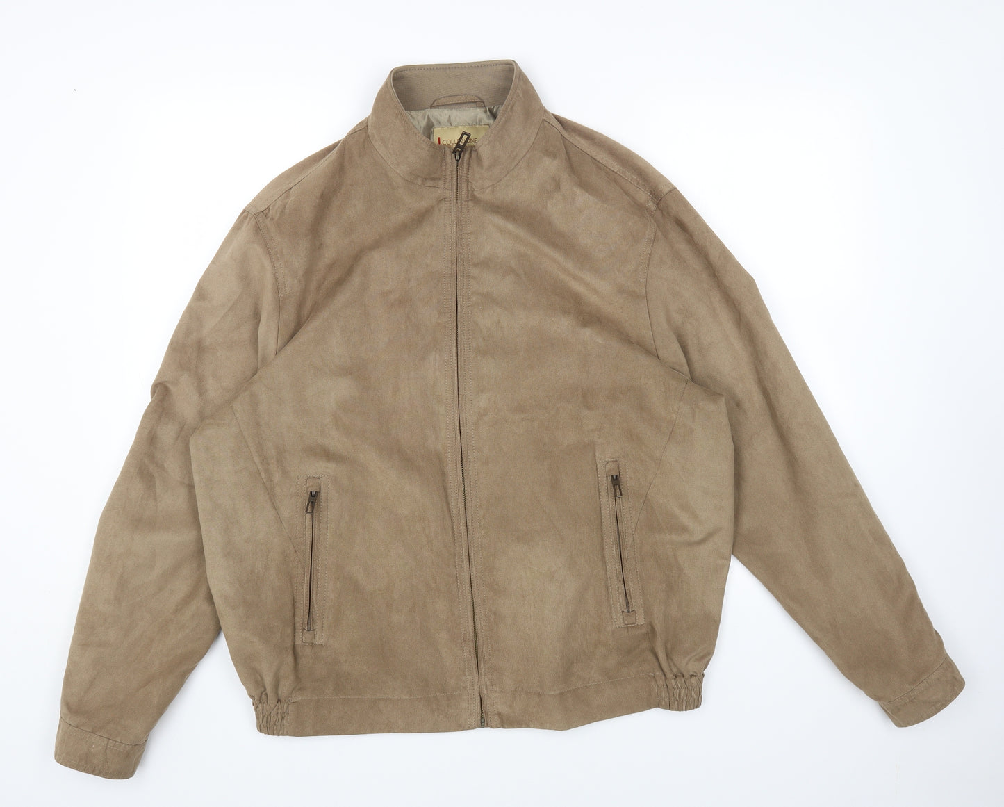 Marks and Spencer Mens Beige Bomber Jacket Jacket Size L Zip