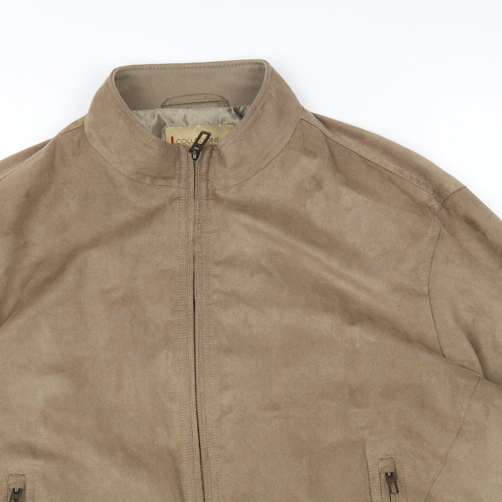 Marks and Spencer Mens Beige Bomber Jacket Jacket Size L Zip