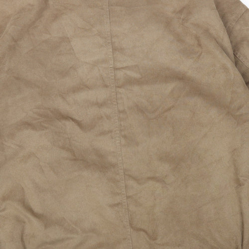 Marks and Spencer Mens Beige Bomber Jacket Jacket Size L Zip