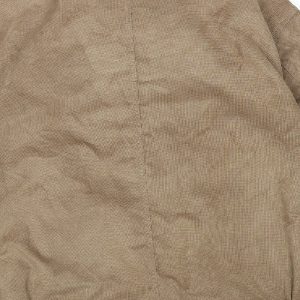 Marks and Spencer Mens Beige Bomber Jacket Jacket Size L Zip