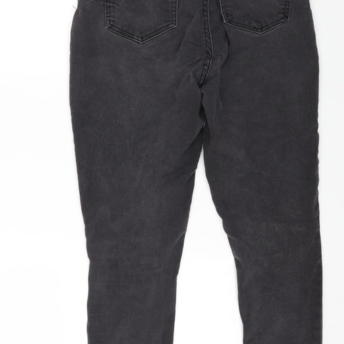 Marks and Spencer Womens Black Cotton Skinny Jeans Size 12 L24 in Regular Button