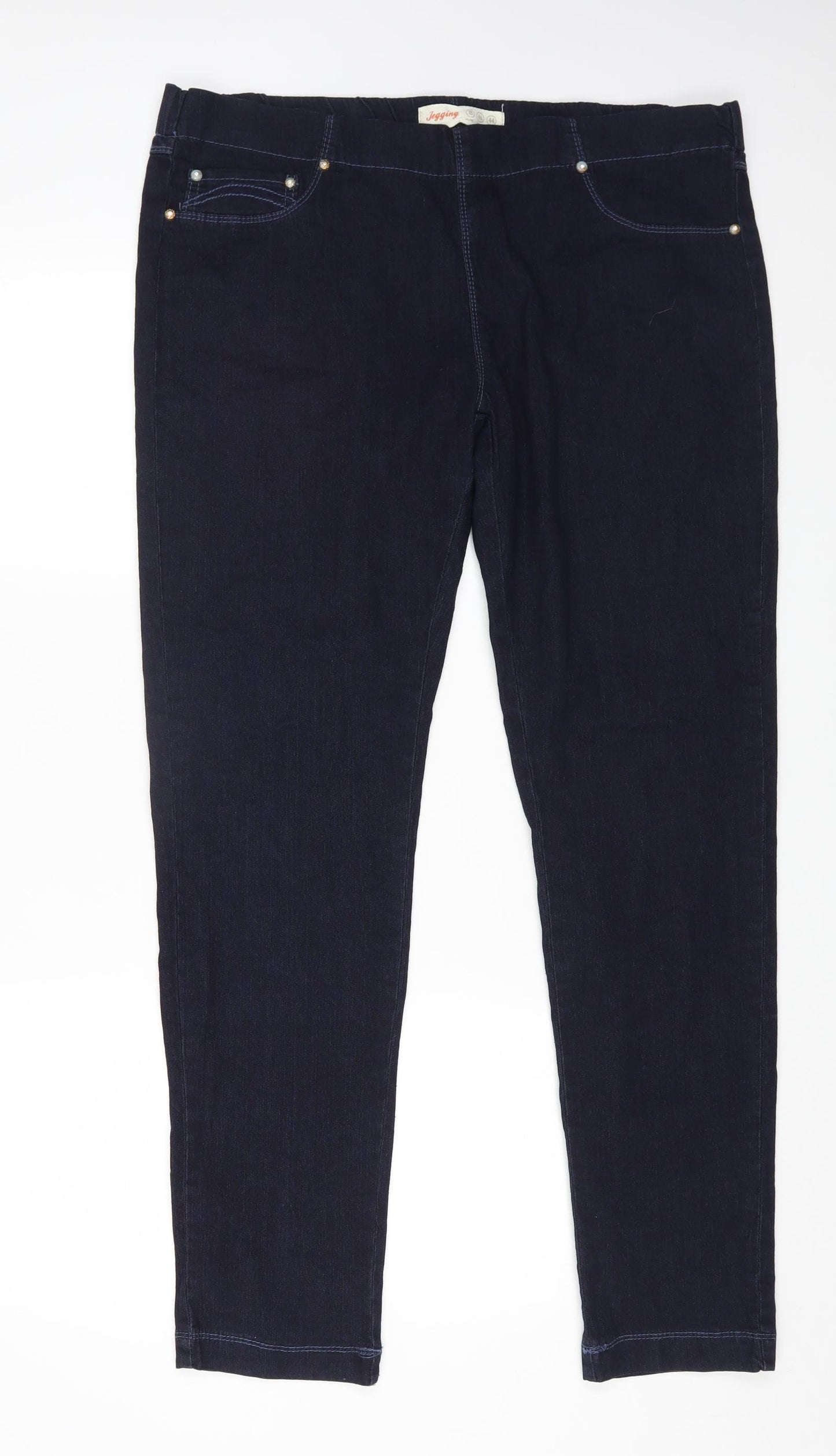 Denim & Co. Womens Blue Cotton Jegging Jeans Size 18 L28 in Regular