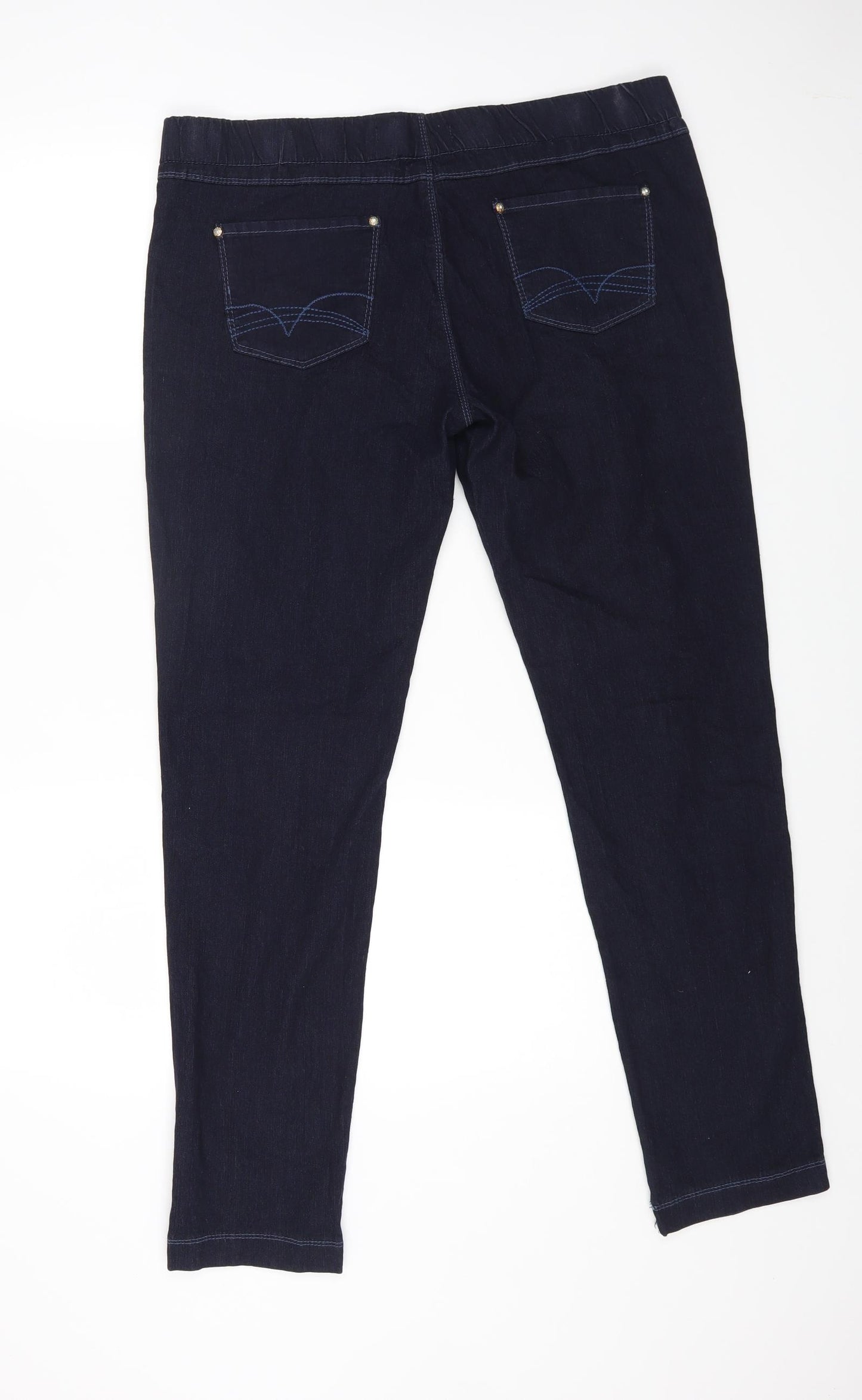 Denim & Co. Womens Blue Cotton Jegging Jeans Size 18 L28 in Regular