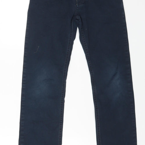 Timberland Womens Blue Cotton Straight Jeans Size 10 L24 in Regular Button
