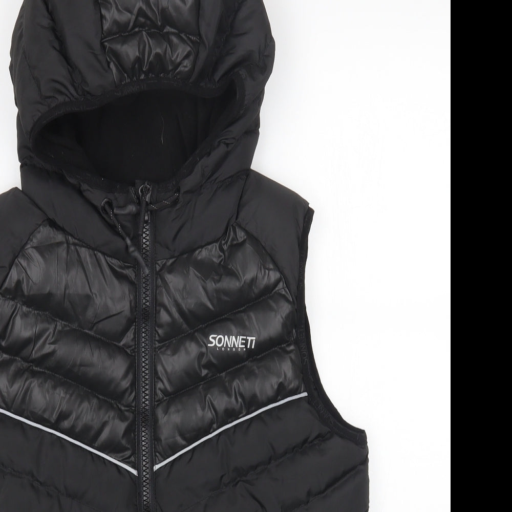 Sonneti Boys Black Gilet Waistcoat Size 13-14 Years Zip