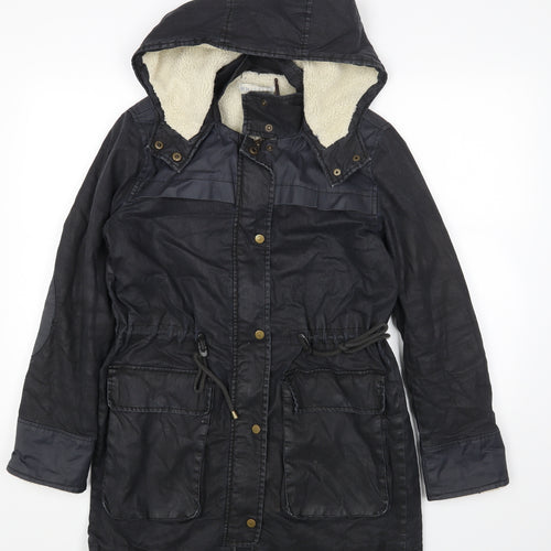 Whistles Womens Black Jacket Coat Size 8 Zip