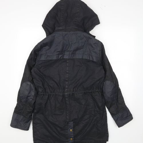 Whistles Womens Black Jacket Coat Size 8 Zip