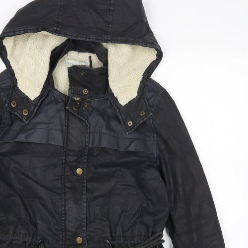 Whistles Womens Black Jacket Coat Size 8 Zip