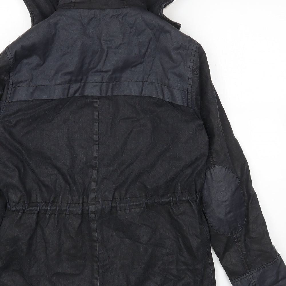 Whistles Womens Black Jacket Coat Size 8 Zip