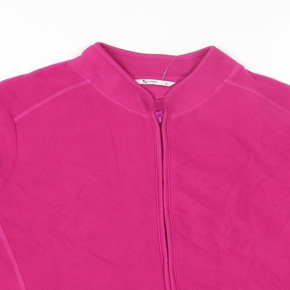 TU Womens Pink Jacket Size 16 Zip