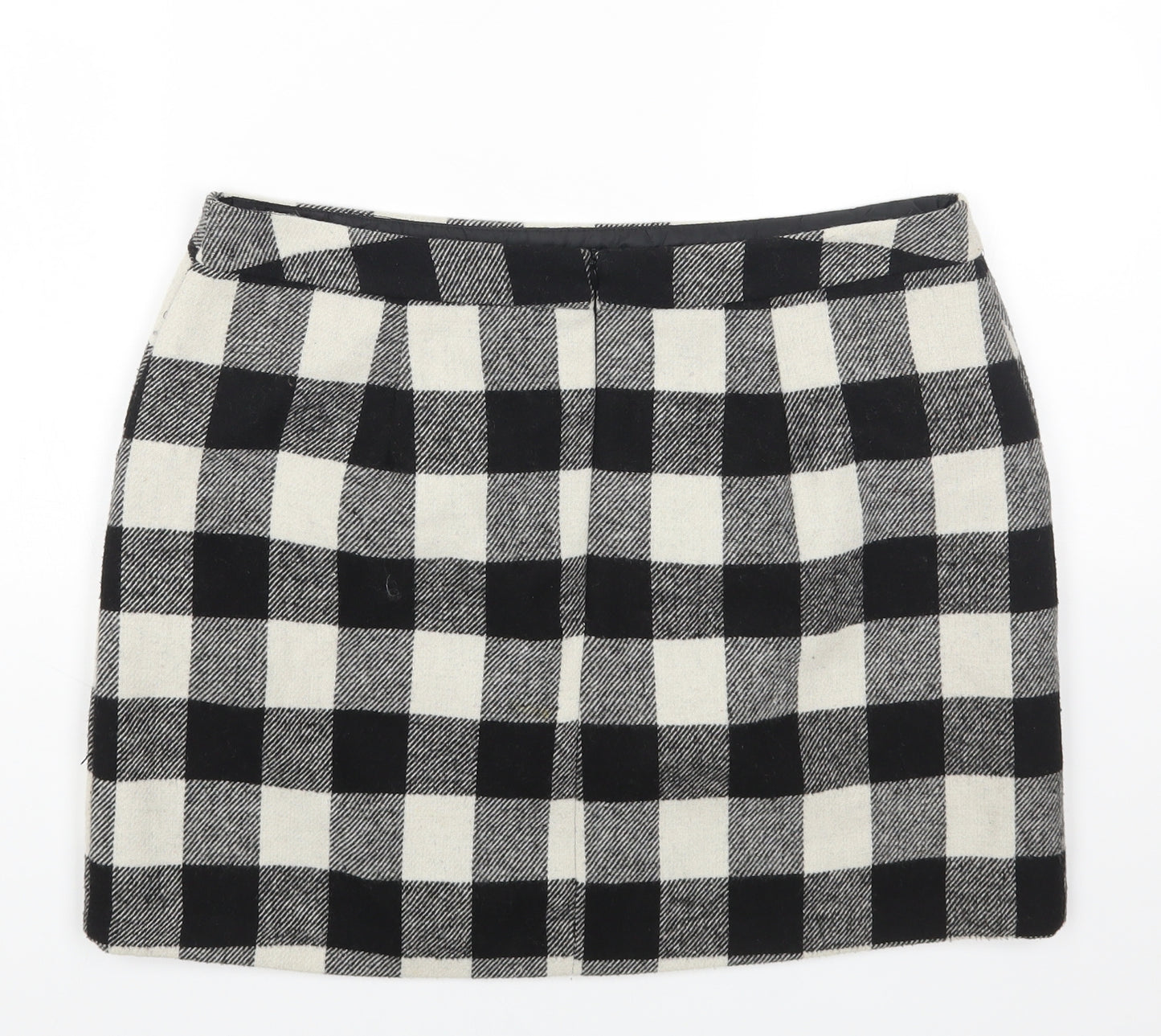 Papaya Womens Multicoloured Check Polyester A-Line Skirt Size 14 Zip