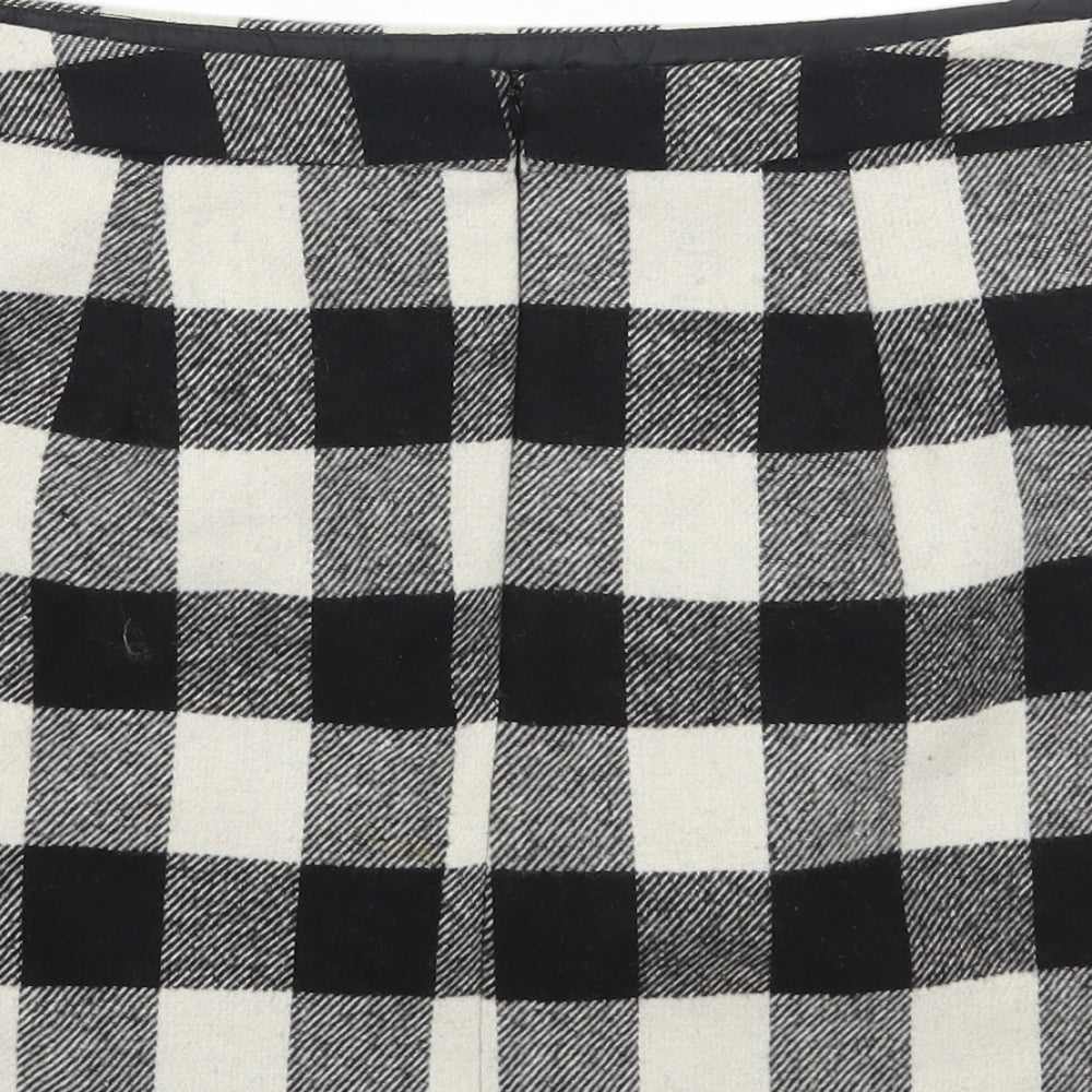 Papaya Womens Multicoloured Check Polyester A-Line Skirt Size 14 Zip