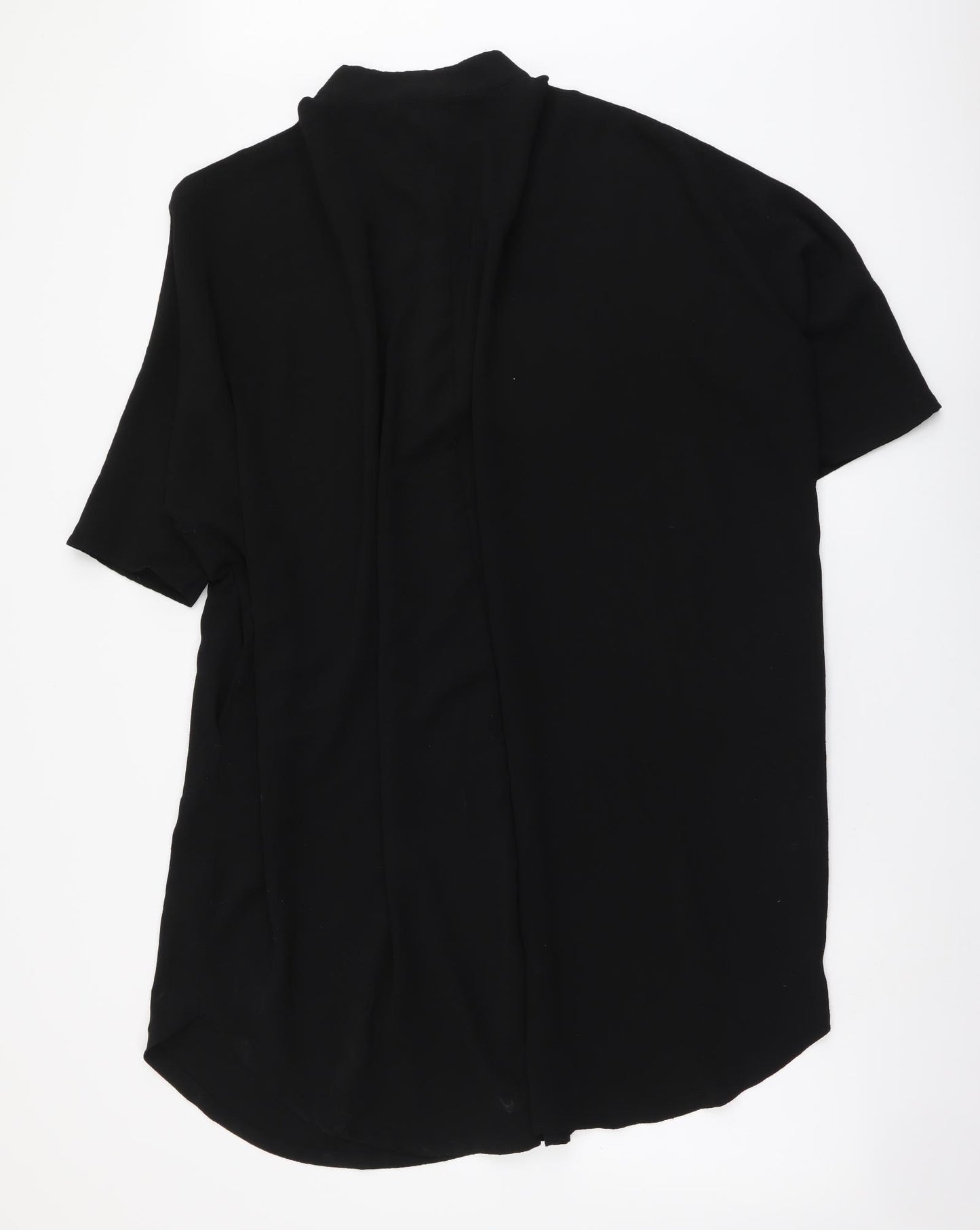 Monki Womens Black Polyester T-Shirt Dress Size M Mock Neck Pullover
