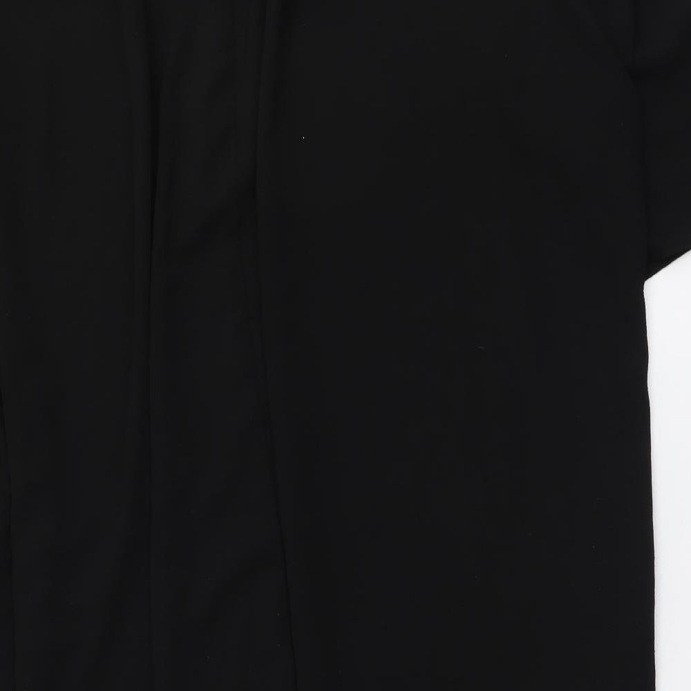 Monki Womens Black Polyester T-Shirt Dress Size M Mock Neck Pullover