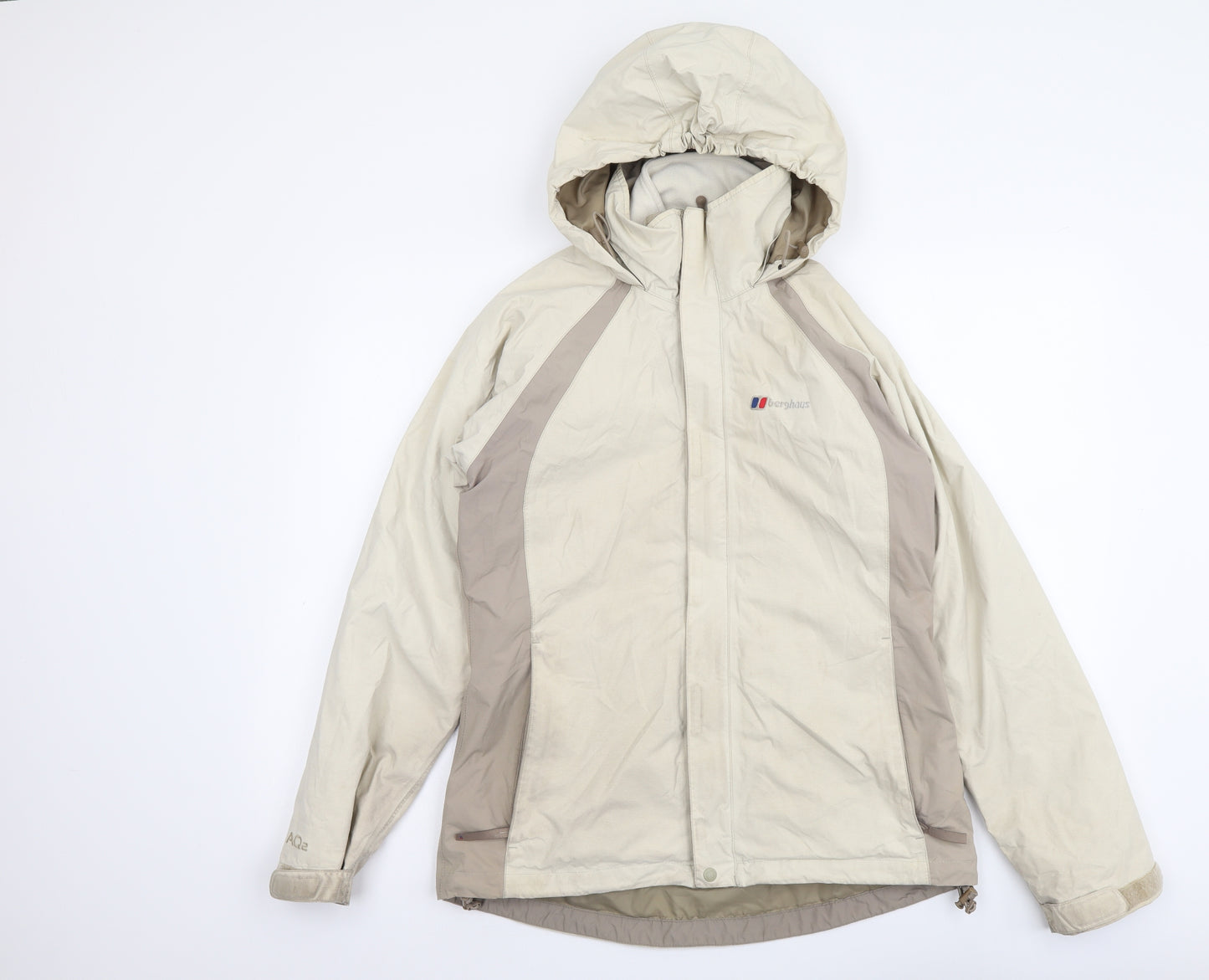 Berghaus Womens Beige Rain Coat Jacket Size 10 Zip