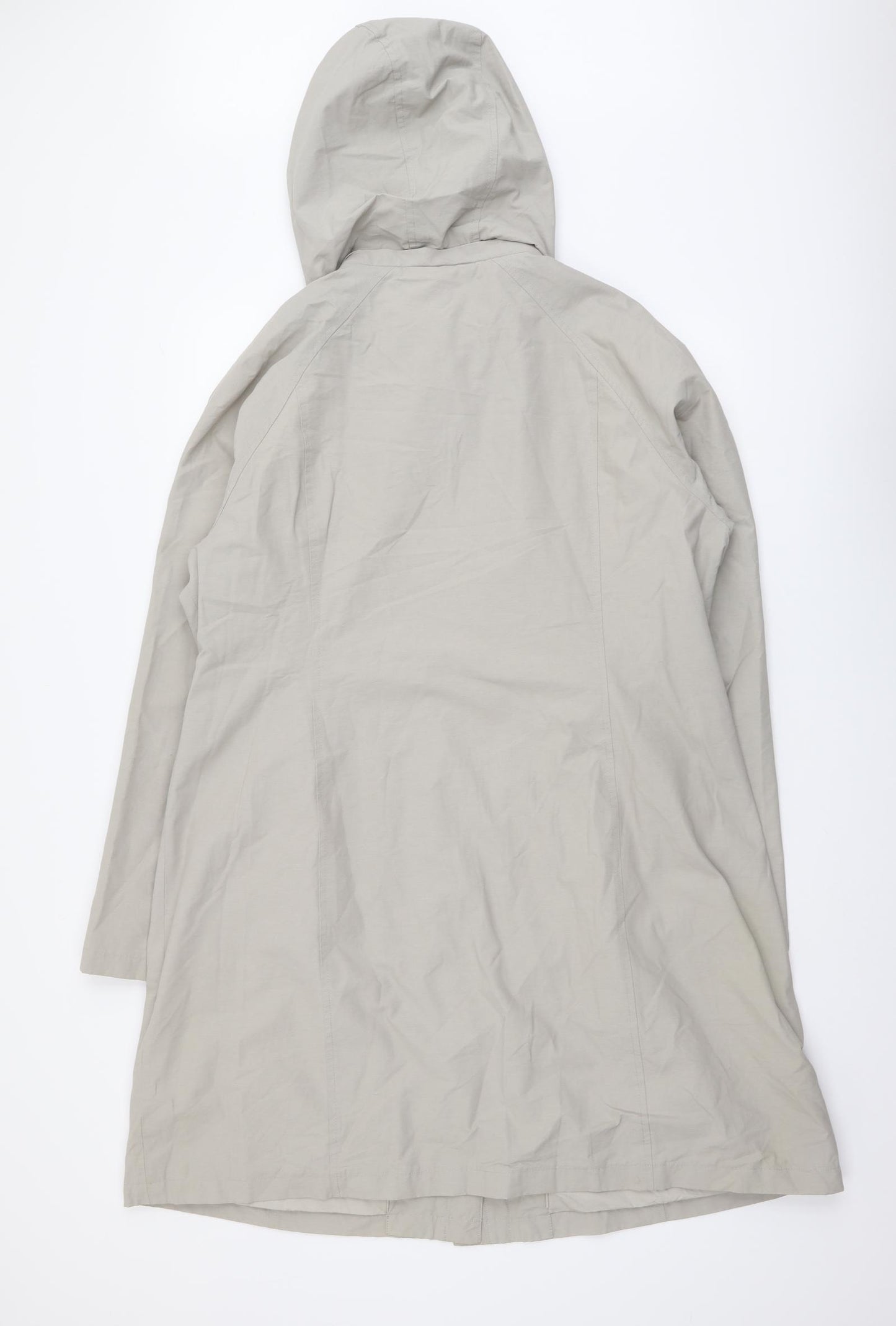 John Lewis Womens Beige Rain Coat Coat Size 18 Zip