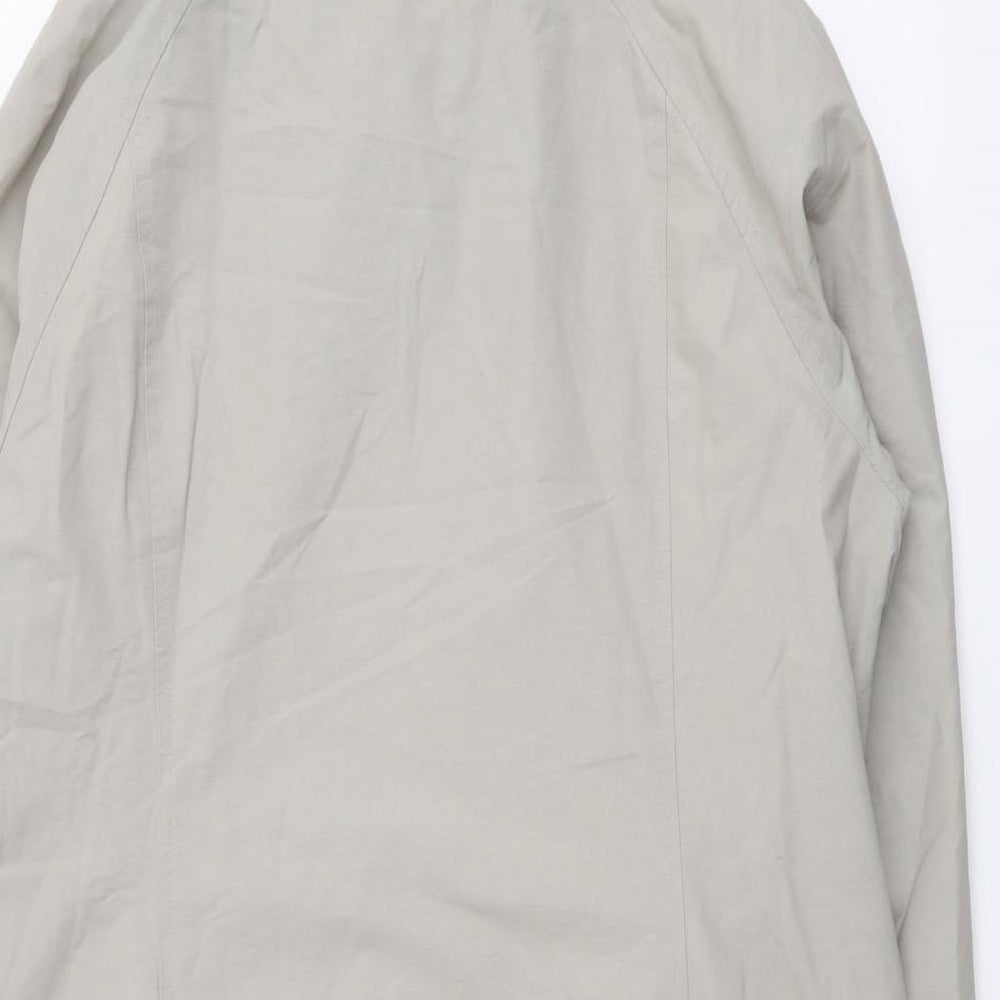 John Lewis Womens Beige Rain Coat Coat Size 18 Zip