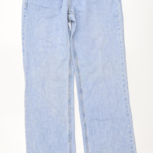 STR Womens Blue Cotton Flared Jeans Size 6 L32 in Regular Button