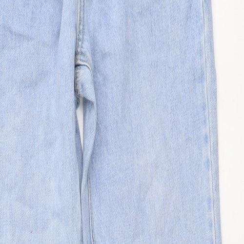 STR Womens Blue Cotton Flared Jeans Size 6 L32 in Regular Button