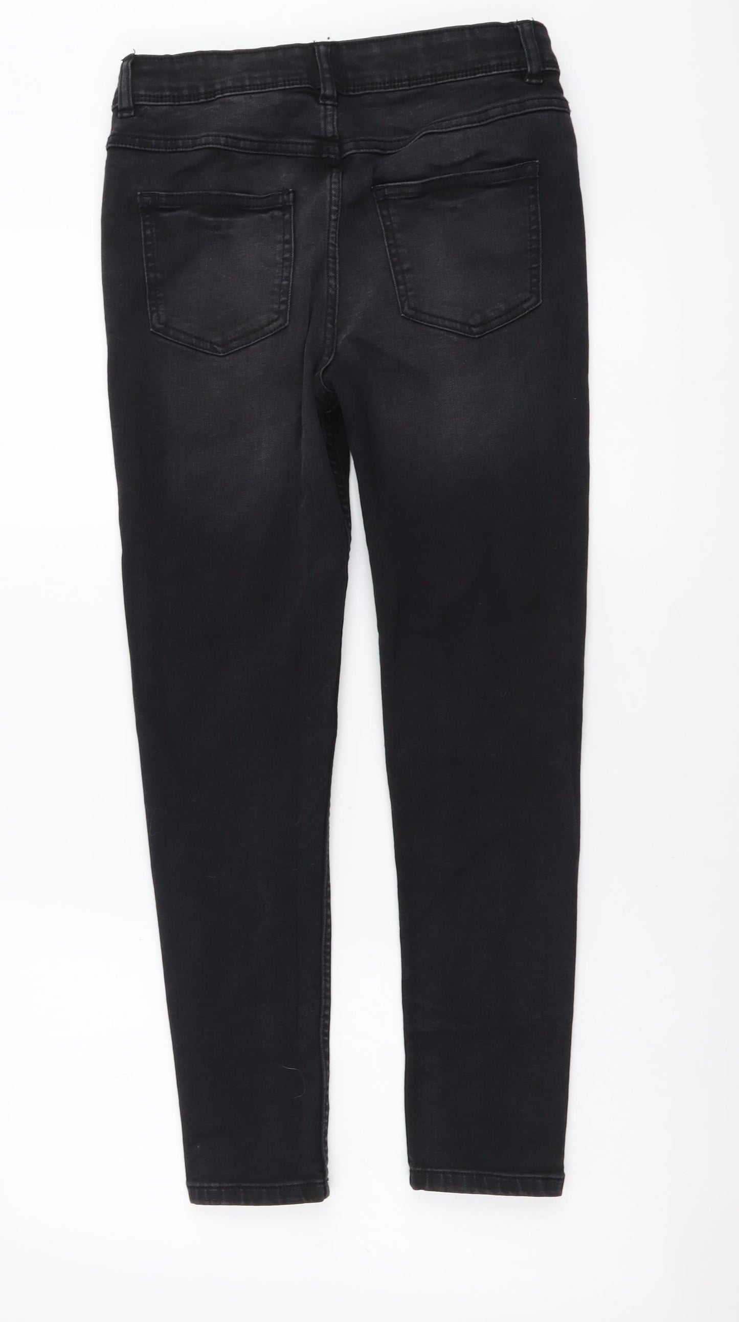 George Boys Black Cotton Skinny Jeans Size 11-12 Years Regular Button