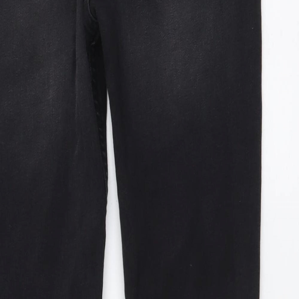 George Boys Black Cotton Skinny Jeans Size 11-12 Years Regular Button