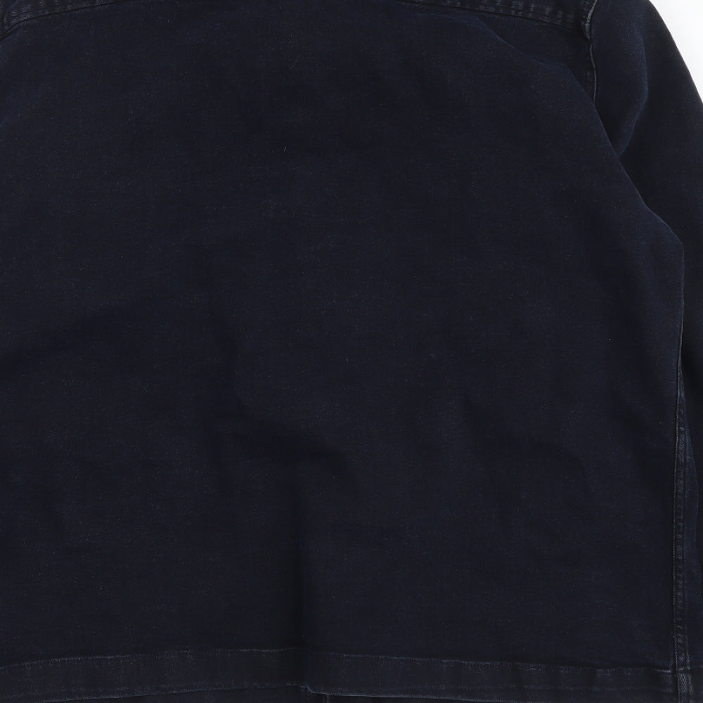 TU Mens Blue Jacket Size S Button