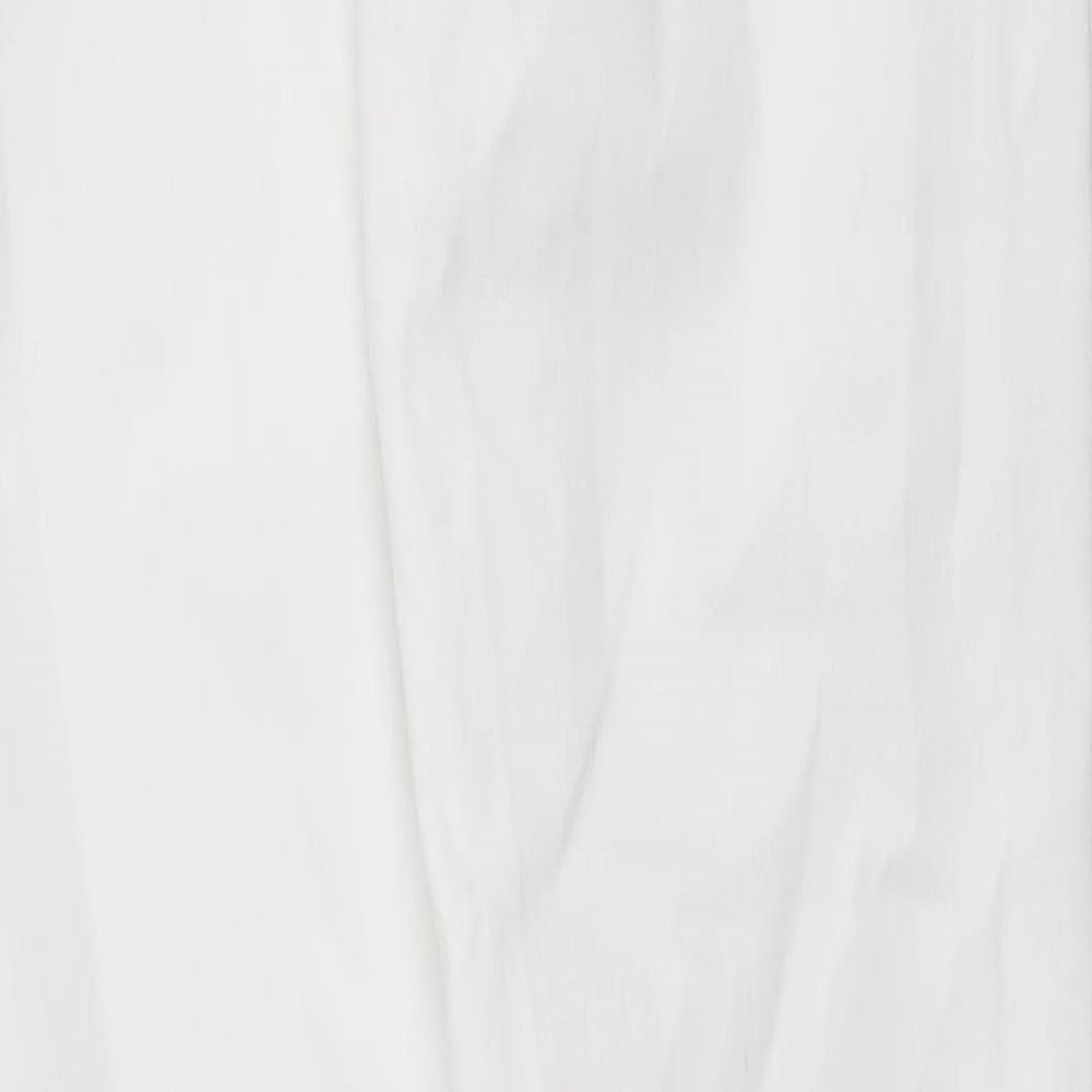 Marks and Spencer Womens White Cotton Skinny Jeans Size 8 L29 in Regular Button