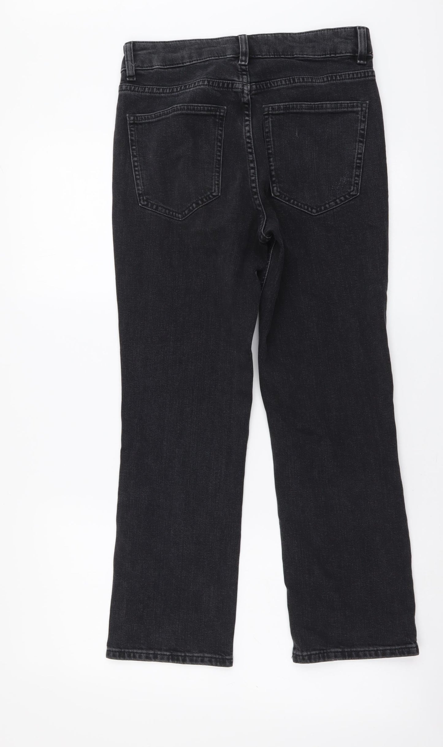 Marks and Spencer Womens Grey Cotton Skinny Jeans Size 8 L25 in Slim Button