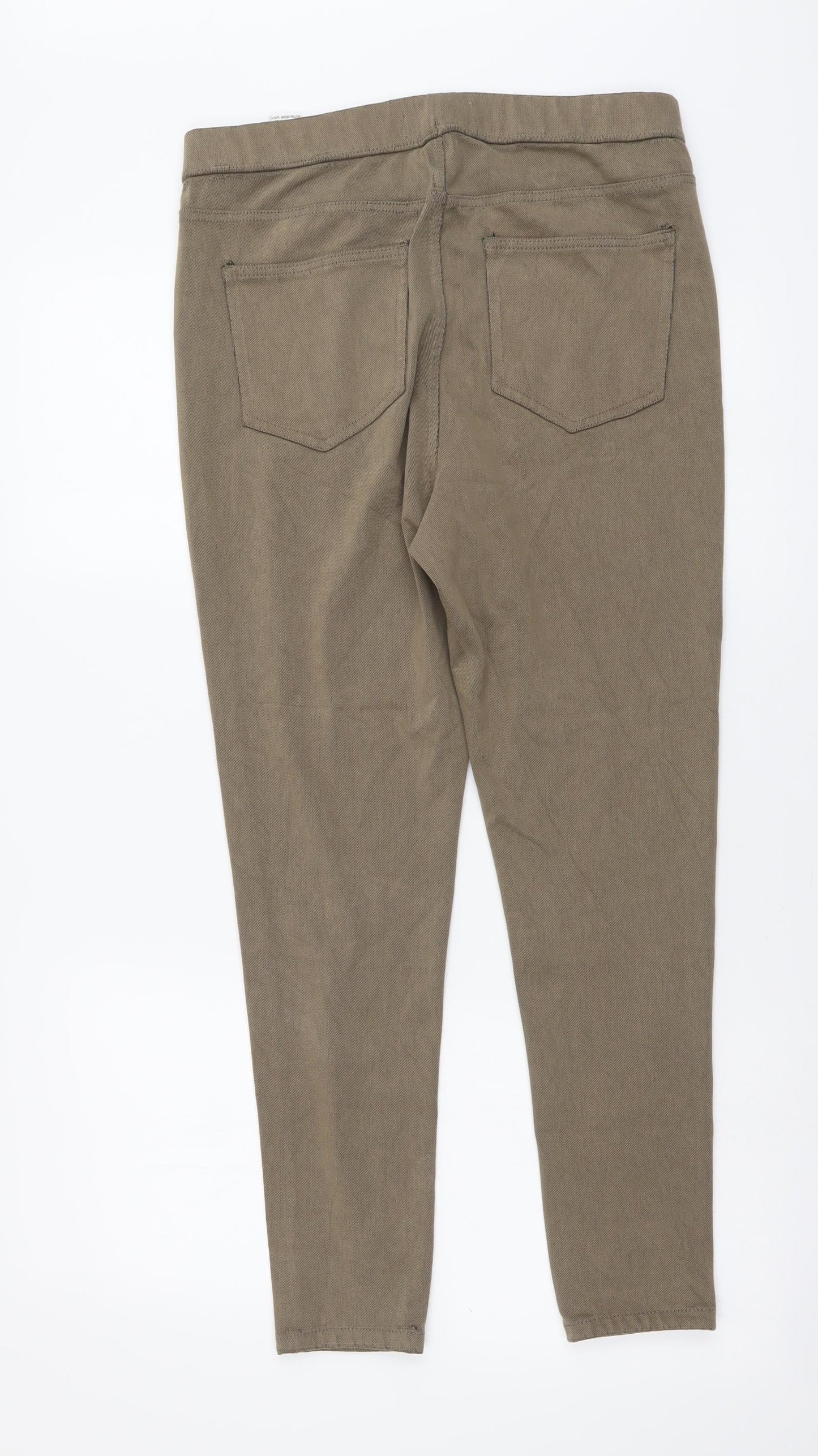 Marks and Spencer Womens Beige Cotton Jegging Leggings Size 14 L26 in