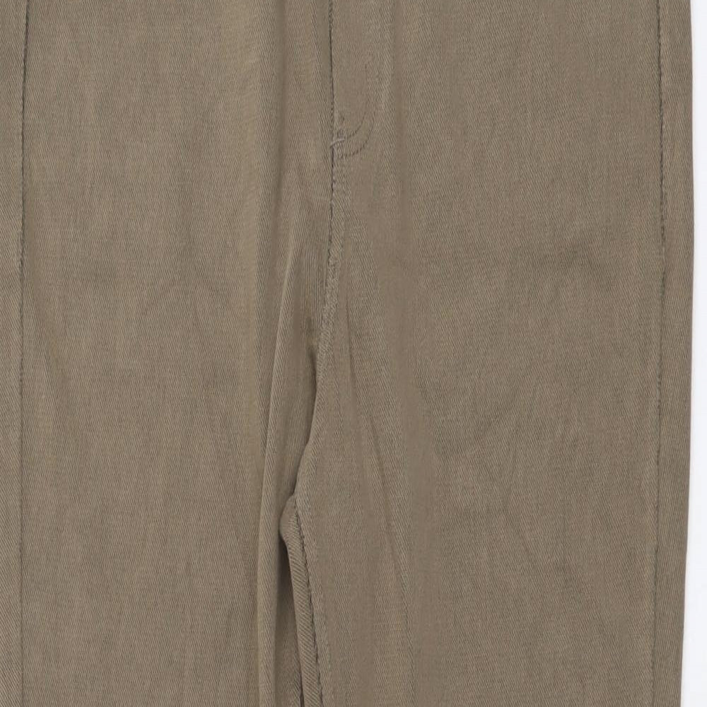 Marks and Spencer Womens Beige Cotton Jegging Leggings Size 14 L26 in