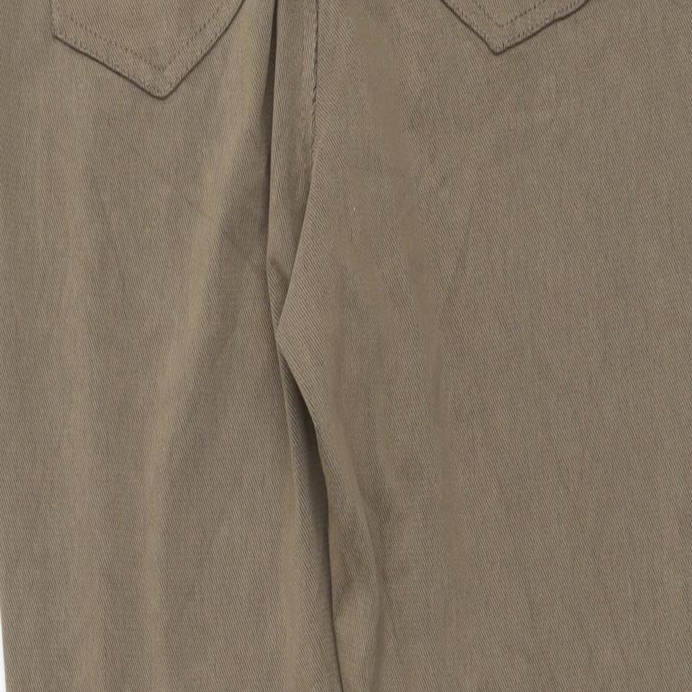 Marks and Spencer Womens Beige Cotton Jegging Leggings Size 14 L26 in