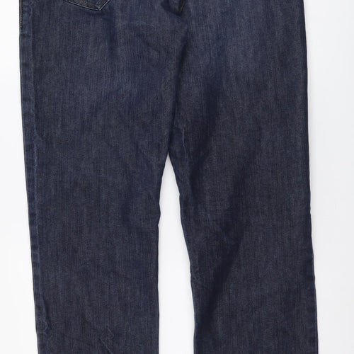 NEXT Mens Blue Cotton Straight Jeans Size 34 in L35 in Regular Button