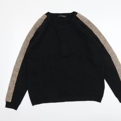 Atmosphere Womens Black Round Neck Acrylic Pullover Jumper Size 14