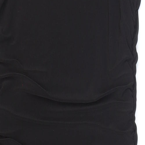 En Focus Studio Womens Black Polyester Bodycon Size 8 Scoop Neck Pullover