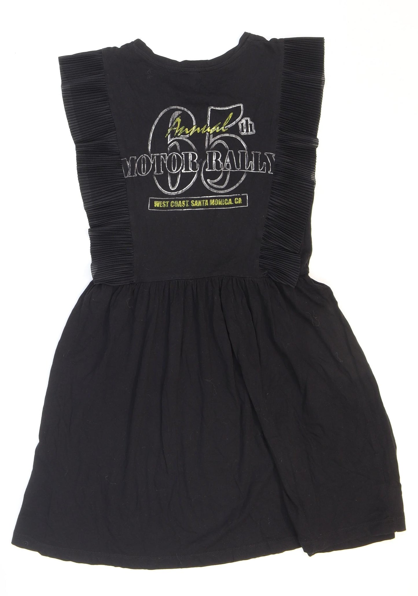 River Island Womens Black Polyester Skater Dress Size 8 Round Neck Pullover - American Eagle