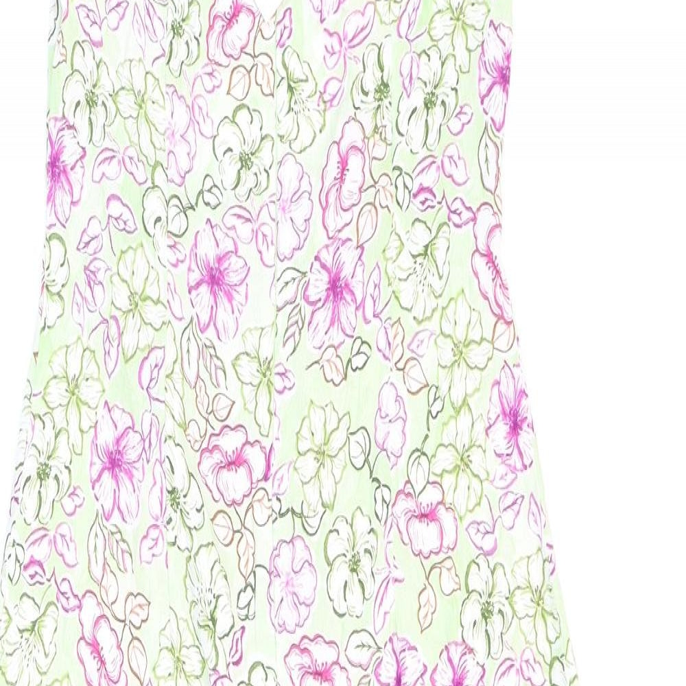 Zara Womens Multicoloured Floral Polyester Fit & Flare Size S Sweetheart Zip