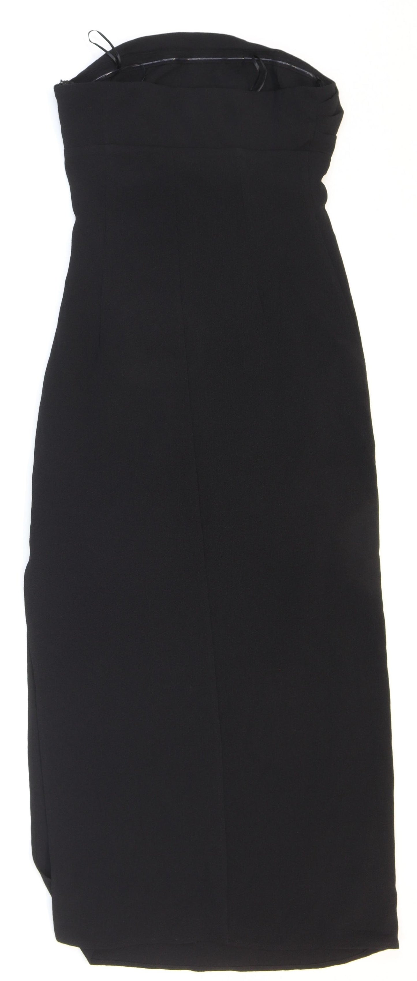 Zara Womens Black Polyester Bodycon Size S Off the Shoulder Zip